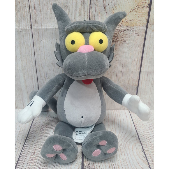 Universal Studios The Simpsons Plush Scratchy Cat Stuffed Animal Toy Gray 12" - Picture 1 of 6